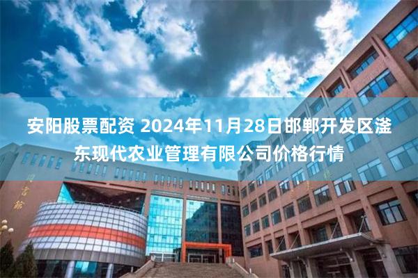 安阳股票配资 2024年11月28日邯郸开发区滏东现代农业管理有限公司价格行情