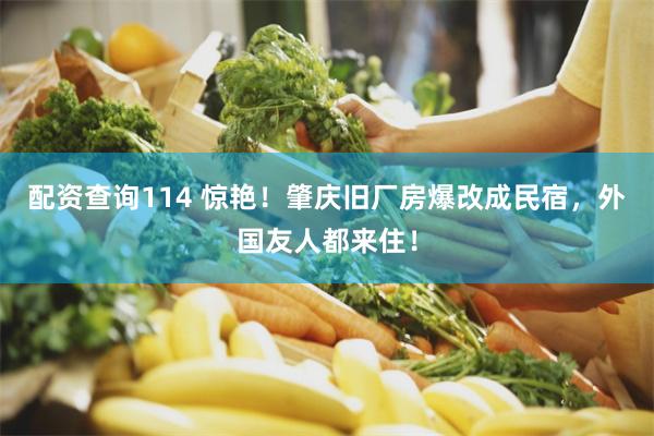 配资查询114 惊艳！肇庆旧厂房爆改成民宿，外国友人都来住！