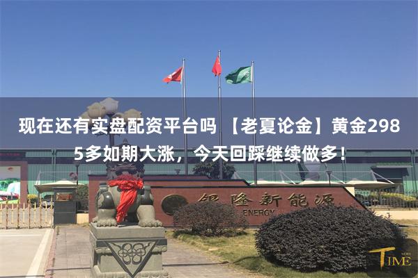 现在还有实盘配资平台吗 【老夏论金】黄金2985多如期大涨，今天回踩继续做多！