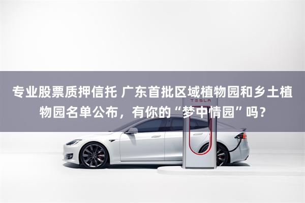 专业股票质押信托 广东首批区域植物园和乡土植物园名单公布，有你的“梦中情园”吗？