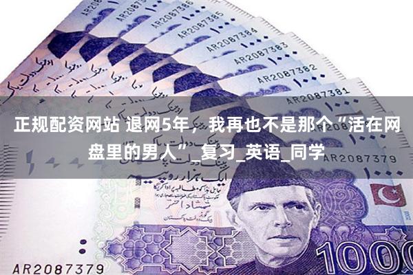 正规配资网站 退网5年，我再也不是那个“活在网盘里的男人”_复习_英语_同学