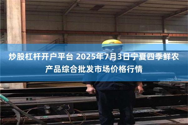 炒股杠杆开户平台 2025年7月3日宁夏四季鲜农产品综合批发市场价格行情