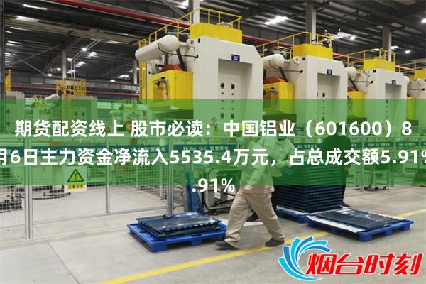 期货配资线上 股市必读：中国铝业（601600）8月6日主力资金净流入5535.4万元，占总成交额5.91%
